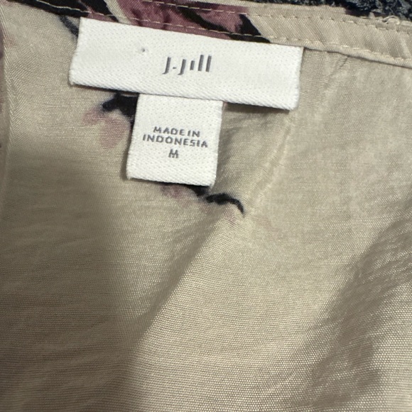 J. Jill Floral Blouse in Cream and Purple - Picture 6 of 7